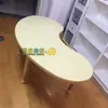 Mesa Luna de Jardín de Infancia Mesas y Sillas para Niños Clase de Capacitación de Educación Temprana Aprendizaje Mesa Curva en Forma de Media Luna Elevable Juego Pintura