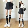 En Stock Nueva Falda de Línea A Estilo Coreano Primavera y Verano 2025 Pantalones Cortos Anti-Exposición Falda Plisada Adelgazante para Mujer