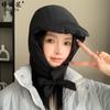 2024 nuevo gorro dulce y cálido Lei Feng de invierno coreano para ciclismo con protección para las orejas, forro polar para la cara, gorro pequeño