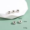 Série Prata Antiga Vintage Contas com Furo Grande Pequeno Contas Espaçadoras Retas Esculpidas Pulseira Colar Acessórios de Joias DIY Liga