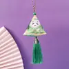 Bolsita del Festival del Bote del Dragón, Bolsita Triangular de Borla para Zongzi Estilo Chino Tradicional Bordada a Mano, Bolsita de Artemisa para Bendiciones, Bolsa Portátil