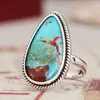 Anillos Nuevos de Venta Caliente para Mujer, Estilo Europeo y Americano, Textura Colorida, Anillos para Mujer Retro Exagerados Simples Personalizados