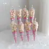 Soporte para Cono de Helado Acrílico Exhibidor de Postres Papel Cupcake Cono de Helado Exhibidor de Boda Exhibidor de Conos de Huevo
