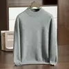 Suéter de Cachemir para Hombre de Siete Agujas Doble Hilo Engrosado de Cuello Alto Medio Tejido de Lana Suéter Pulóver para Hombre de Otoño e Invierno Suéter Base Suéter de Lana