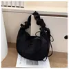 Bolso Nuevo Estilo Coreano Ins de Gama Alta de Nicho Plegado Tipo Empanada para Mujer, Ligero para Compras y Viajes, Bolso Cruzado de Gran Capacidad