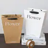 Bolsa Tote Trapezoidal Sin Ventana Bolsa de Regalo Ramo de Flores Bolso de Mano Empaque Caja de Arreglo Floral en Forma de T Venta al por Mayor