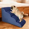Escalera de Escalada para Perros Pequeños y Gatos para el Hogar de 2, 3 y 4 Escalones, Peldaños Antideslizantes, Escalera para Sofá de Cama para Mascotas Multicapa Desmontable y Lavable
