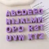 Cuentas de Letras Inglesas de Color Sólido de Acrílico Grandes con Agujeros Grandes, Cuentas Sueltas para Soporte de Bricolaje, Cordones y Materiales para Accesorios de Bolsos