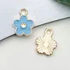 Azul Lago Gotejamento de Óleo Mamadeira Floco de Neve Laço Coração Pingente Acessórios Artesanais Pulseira Colar Acessórios de Joia