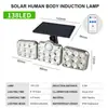Nueva lámpara de pared solar de 333 LED con división transfronteriza, lámpara de jardín solar para exteriores, lámpara de inducción del cuerpo humano