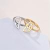 Anel de Aço Inoxidável da Moda Nova Personalizado Versátil Aço Titânio Ouro 18k Luxo Leve Famoso na Internet Estilo Ins Anel Anel Anel