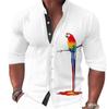 Camisa de manga larga de moda para hombre nueva de Europa y América 2023 Camisa de manga larga con impresión digital 3D de moda para hombre
