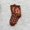 Calcetines Navideños Originales 2026 Nuevos Calcetines de Algodón Peinado de Media Caña para Mujer Calcetines con Temática Navideña Calcetines de Algodón Otoño Invierno Regalo de Navidad