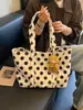 Bolso Tote de Lunares de Moda 2026 Modelo Nuevo Bolso de Hombro de Gran Capacidad Bolso de Mano Versátil para Mujer Transfronterizo