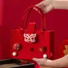 Bolsa de Tela Publicitaria Año de la Serpiente Bolso de Fieltro para Compras Bolso de Fieltro Personalizado Regalo de Reunión Anual de Empresa Festival de Primavera Bolsa de Fieltro