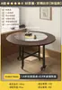 Mesa Plegable Mesa de Comedor Redonda para el Hogar Mesa de Comedor para Apartamento Pequeño Mesa Redonda Grande Desmontable Simple para Alquiler Restaurante