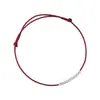 Pulseira de Corda Vermelha em Prata de Lei 925 para Mulheres, Design Trançado à Mão, Pulseira Ajustável por Deslizamento, Coleção Mais Vendida, Versátil