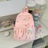 Mochila Fofa Estilo Fresco Mochila de Tecido Composto Coração de Menina Design de Nicho 2026 Outono Mochila para Estudantes do Ensino Médio e Universitários