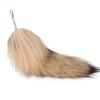 Colgante de pelo de zorro de 30 cm para Halloween, cola de zorro azul plateada, accesorio de piel auténtica, colgante para bolso de mujer
