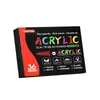 Marcador Acrílico Nuevo Mecha de Algodón Bolígrafo de Doble Punta 36 Colores Marcador Individual Pintura Acrílica para Exteriores Acuarela