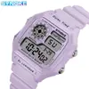 SYNOKE nuevo color de moda reloj electrónico luminoso impermeable deportivo para hombres y mujeres cuadrado clásico retro deportivo estudiantes