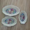 Nuevos Cuencos y Platos de Melamina con Estampado de Oriente Medio Africano de Plástico Color Caqui 14 15" 19 pulgadas Tipo Cintura de Barco Asimétricos con Encaje