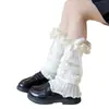 Calcetines de Punto hasta la Rodilla Dulce de Primavera y Otoño para Niña con Lazo Lolita Grises Calcetines JK de Media Pantorrilla