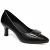 Zapatos de Salón de Punta Fina para Mujer, Zapatos de Mujer de Cuero Suave de Tacón Medio para Verano, Nuevos Zapatos de Tacón Bajo para Primavera y Otoño 2026 para Madres de Mediana Edad