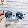 Óculos de Sol Infantis Pequeno Guaxinim Desenho Animado Fofo Bebê Óculos Polarizados Silicone Dobrável Anti-UV Óculos Infantis Legais