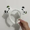 Diadema de Felpa de Panda Accesorio para el Cabello de Niña Pasador para el Cabello Infantil Diadema de Animal para Lavarse la Cara Elemento Dulce de Dibujos Animados Flequillo