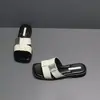 Nuevas Sandalias Planas Casuales de Moda Primavera/Verano 2026 con Diseño Tejido Metálico para Mujer, Estilo Francés, Comercio Transfronterizo