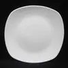 Fábrica L Direto Prato Quadrado de Cerâmica 6 polegadas Prato Plano Quadrado 15,2 cm Prato de Cerâmica Branco Estoque Guangxi