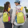 Transfronteiriço 2025 Novo Estilo Costura Cor Contrastante Impermeável Unissex Mochila Mochila Bolsa para Notebook Bolsa de Viagem