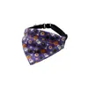 2025 Nuevo Bufanda Triangular Triangular para Mascota de Halloween Collar de Gato con Cascabel Retro Collar del Festival de Fantasmas Collar para Perro Venta Directa de Fábrica
