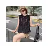Blusa personalizada de manga abullonada pequeña para mujer, fina, nuevo estilo verano 2026, elegante, única, top súper bonito, francés, absolutamente deslumbrante