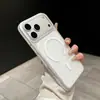 Funda magnética corrugada para iPhone 18 Pro Max, cubierta protectora con borde antideslizante de PC esmerilado Ice Fog para Apple 17