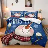 Temu Conjunto de Roupa de Cama de Três Peças de Natal Boneco de Neve de Natal Rena Decoração de Casa Conjunto de Roupa de Cama de Três Peças Pode Ser Enviado Jit