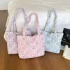 Comercio exterior transfronterizo artístico estilo coreano moda floral tela francesa pequeño fresco plisado axila hombro bolso tote