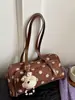Elegante bolso de lunares para mujer, nuevo bolso de lona para el hombro 2026, elegante y versátil para ir al trabajo y citas, bolso de hombro