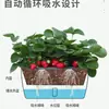 Maceta para plantar verduras en balcón, caja para cultivar verduras en casa, maceta auto-riego para fresas de interior, maceta de plástico para personas perezosas