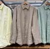 Camisa de lino francés de manga larga para hombre y mujer, lino 26 top ligero de verano 482437 485656