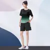 Conjunto Deportivo Macondo Transfronterizo para Mujer Ropa de Bádminton Camiseta de Manga Corta de Secado Rápido para Correr Talla Grande Top de Seda de Hielo Verano
