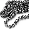6mm 8mm 10mm 12mm Pedra da Vesícula Preta Contas Redondas Contas Soltas Magnéticas Material para Miçangas DIY Acessórios para Joias