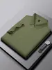 Camisa polo masculina popular do TikTok, de manga curta, cor sólida, disponível em várias cores, respirável, confortável, adequada para uso formal, no trabalho e casual, camiseta versátil com lapela