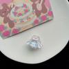 Presilha de Cabelo Fofa Transparente com Brilho Sanrio Cão Yugui Kulomi Coração de Menina Estudante ins Desenho Animado Doce
