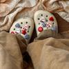 Encantos de Zapato de Botón Azules a Cuadros con Temática de Gatos Artísticos con Lindos Diseños de Estrella y Corazón, Decoraciones de Zapato Removibles