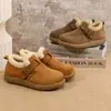 2026 Sapatos Birkenstock Quentes de Camurça com Solado Grosso e Forro de Lã Estilo Coco Chanel de Inverno Versátil Proteção Contra o Frio Sapatos de Algodão Sapatos de Solado Macio Mulheres