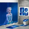 Fabricante Fonte E-commerce Transfronteiriço Nova Impressão Digital Impermeável Poliéster Cortina de Chuveiro Banheiro Cortina de Chuveiro Série Gelo e Neve