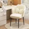 Silla de Maquillaje para el Hogar con Cómodo Respaldo en Forma de Pétalo, Silla de Tocador para Habitación de Niñas, Diseño Sencillo, Venta al por Mayor de Fábrica