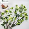 Flor Artificial Camelia Rama Grande Decoración Floral de Piso para Sala de Estar Creativa Moderna China Ramo Grande Flor Falsa Lujo Ligero Flor para Mesa de Comedor